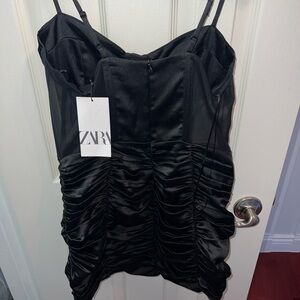 Zara Black Mesh Detail Dress